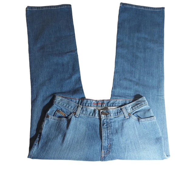 Eddie Bauer Premium‎ Denim Mid Rise Bootcut Jeans Stretch Medium Wash - Picture 7 of 10